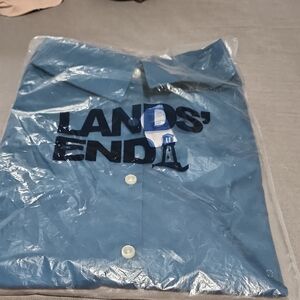 Lands' End Blue Button Down Shirt